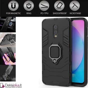 Sustiprintas dėklas 4in1 - juodas (Oneplus 6T/7)